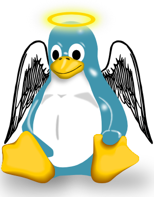 Lux, a g[e]nuine holy free penguin.
