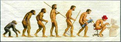 The evolution of
    man, hacked by Islene for my presentation of ``The Competitive
    Advantages of Free Software´´